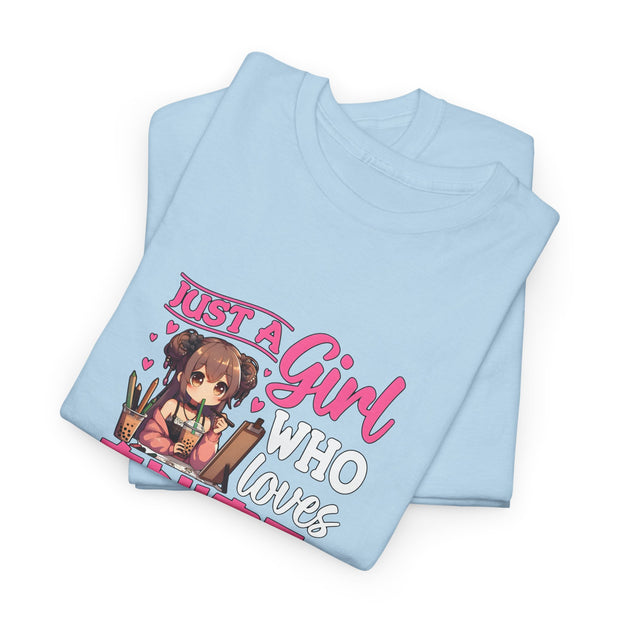 Anime, Boba, Sketching Unisex Heavy Cotton Tee
