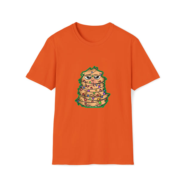Christmas cat Unisex Softstyle T-Shirt