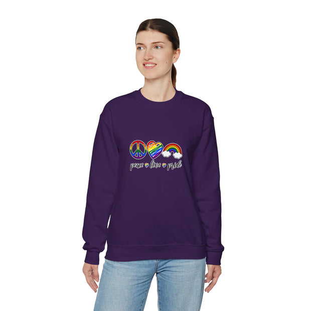 Peace Love Pride Unisex Heavy Blend™ Crewneck Sweatshirt