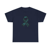 Ovarian Cancer Ribbon Unisex Heavy Cotton Tee
