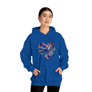 Heart Butterfly Unisex Heavy Blend™ Hooded Sweatshirt