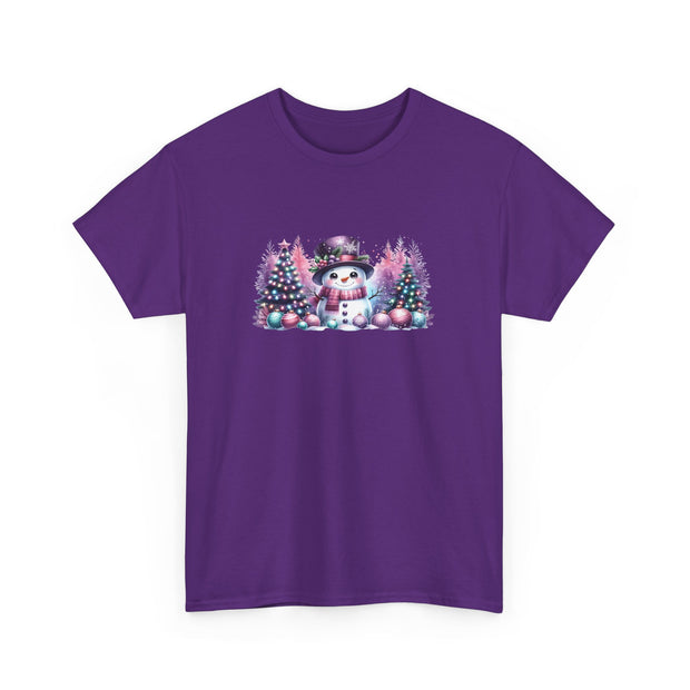 Pastel Snowman Unisex Heavy Cotton Tee
