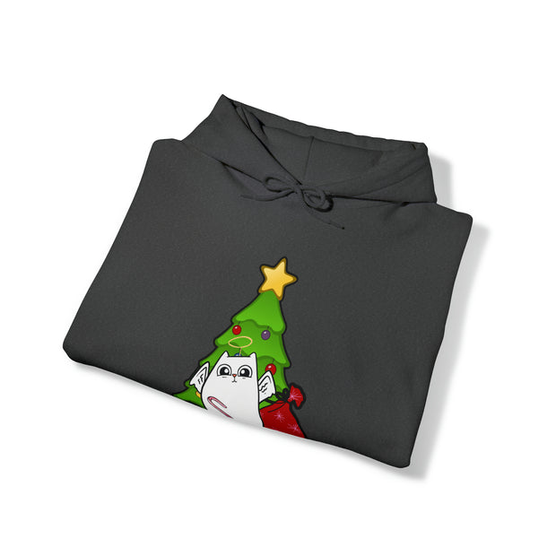 Christmas cat Unisex Heavy Blend™ Hooded Sweatshirt