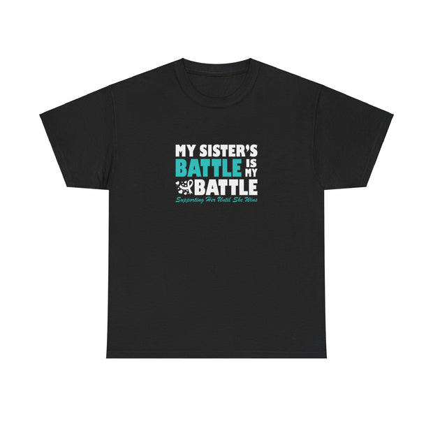 Sister Ovarian Cancer Unisex Heavy Cotton Tee