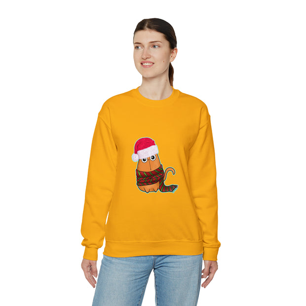 Christmas cat Unisex Heavy Blend™ Crewneck Sweatshirt
