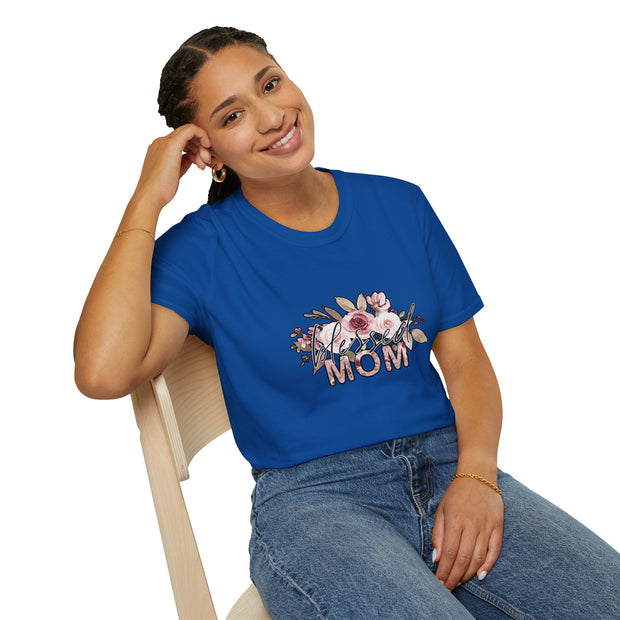 Mom Flowers Unisex Softstyle T-Shirt