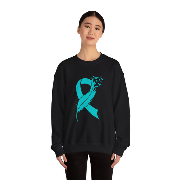 Teal Ribbon Unisex Heavy Blend™ Crewneck Sweatshirt