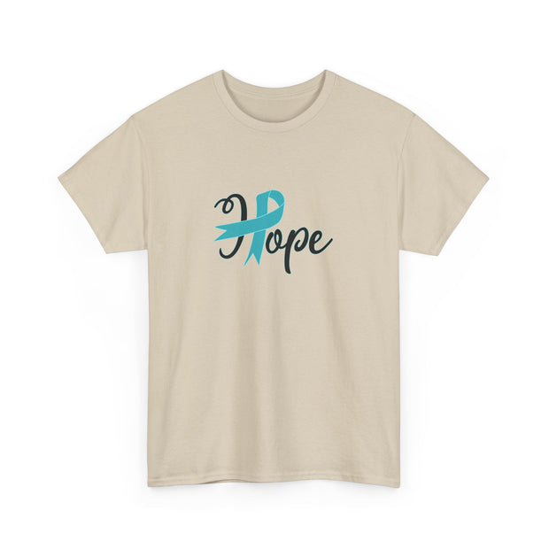 Ovarian Cancer Hope Unisex Heavy Cotton Tee