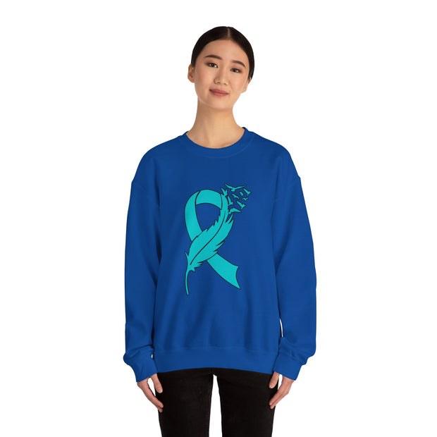 Teal Ribbon Unisex Heavy Blend™ Crewneck Sweatshirt
