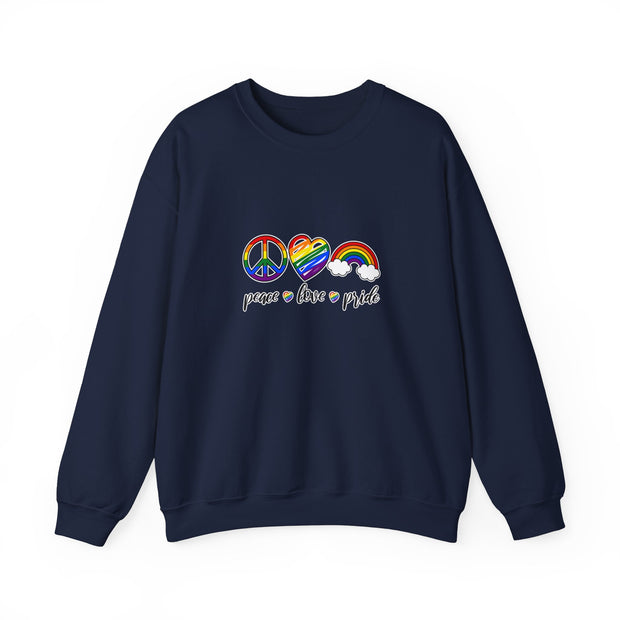 Peace Love Pride Unisex Heavy Blend™ Crewneck Sweatshirt