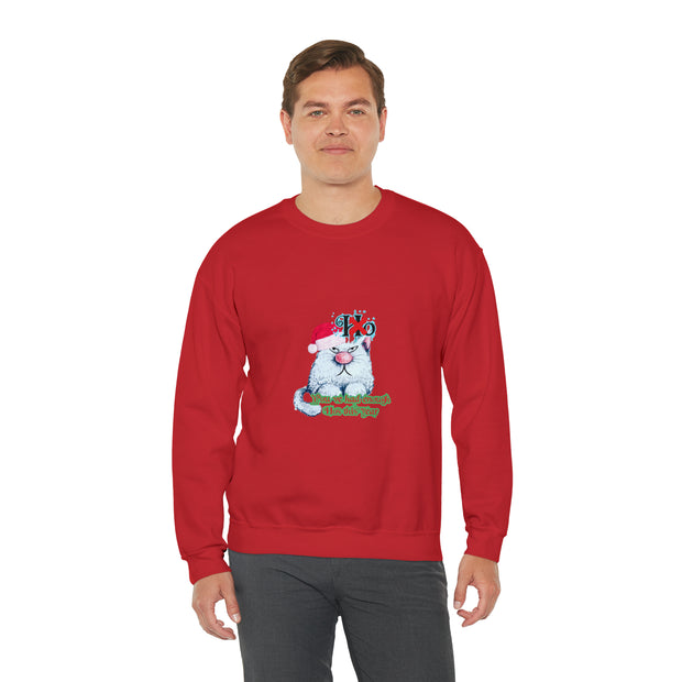 Christmas cat Unisex Heavy Blend™ Crewneck Sweatshirt
