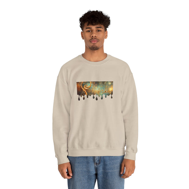 Golden Musical Notes Unisex Heavy Blend™ Crewneck Sweatshirt