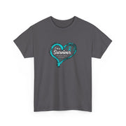 Ovarian Cancer Survivor Unisex Heavy Cotton Tee