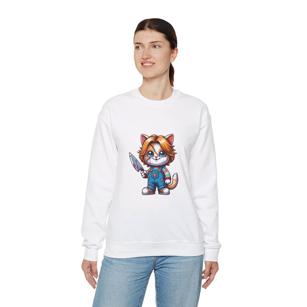Horror Movie Cats Unisex Heavy Blend™ Crewneck Sweatshirt