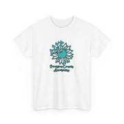 Ovarian Cancer Sunflower Unisex Heavy Cotton Tee