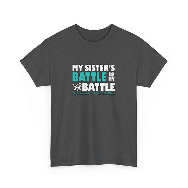 Sister Ovarian Cancer Unisex Heavy Cotton Tee
