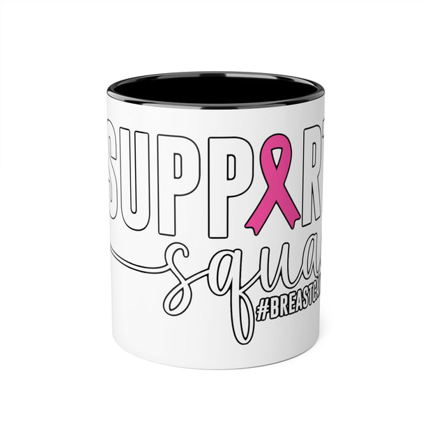 Breast Cancer Support Accent Mugs, 11oz
