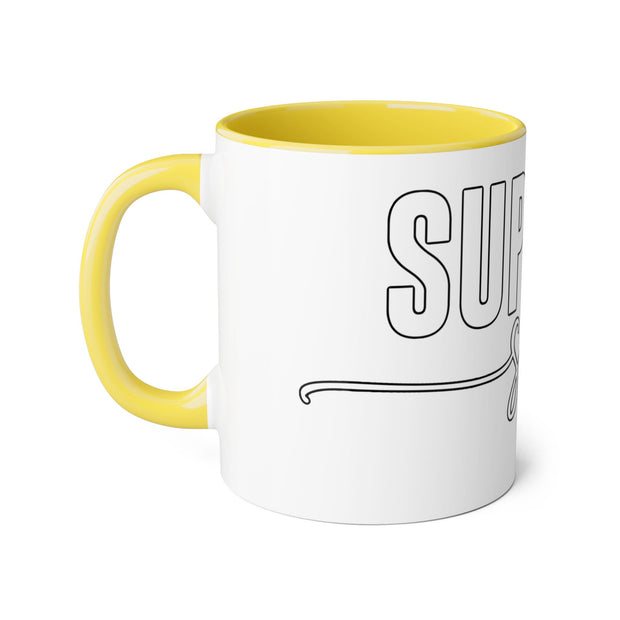 Breast Cancer Support Accent Mugs, 11oz