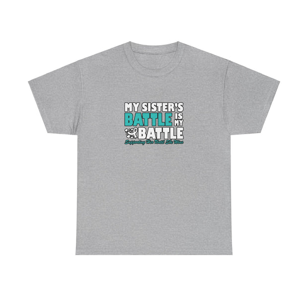 Sister Ovarian Cancer Unisex Heavy Cotton Tee