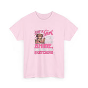 Anime, Boba, Sketching Unisex Heavy Cotton Tee