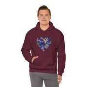 Heart Butterfly Unisex Heavy Blend™ Hooded Sweatshirt