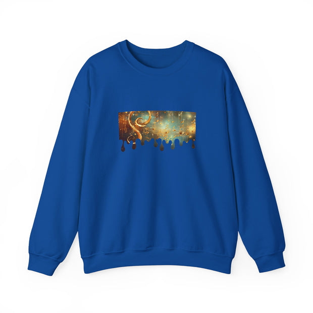 Golden Musical Notes Unisex Heavy Blend™ Crewneck Sweatshirt