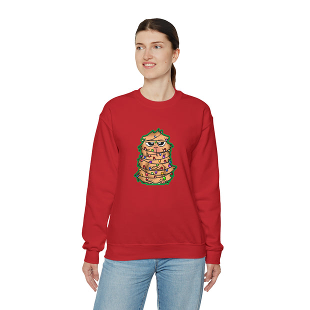 Christmas cat Unisex Heavy Blend™ Crewneck Sweatshirt