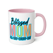 Blessed Mom Accent Mugs, 11oz