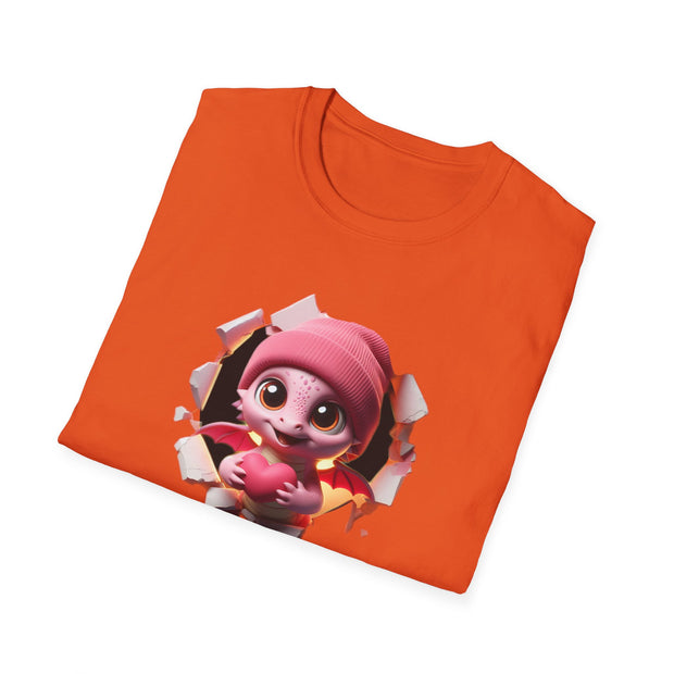 Valentines Dragon 2 Sided Unisex Softstyle T-Shirt
