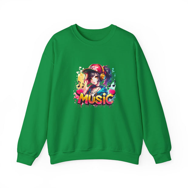 Graffiti Anime Girls Unisex Heavy Blend™ Crewneck Sweatshirt
