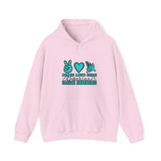 Peace Love Cure Unisex Heavy Blend™ Hooded Sweatshirt