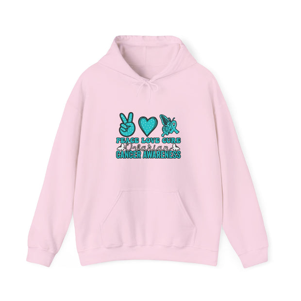 Peace Love Cure Unisex Heavy Blend™ Hooded Sweatshirt