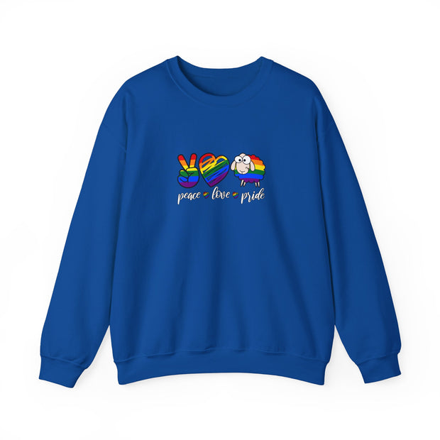 Peace Love Pride Unisex Heavy Blend™ Crewneck Sweatshirt