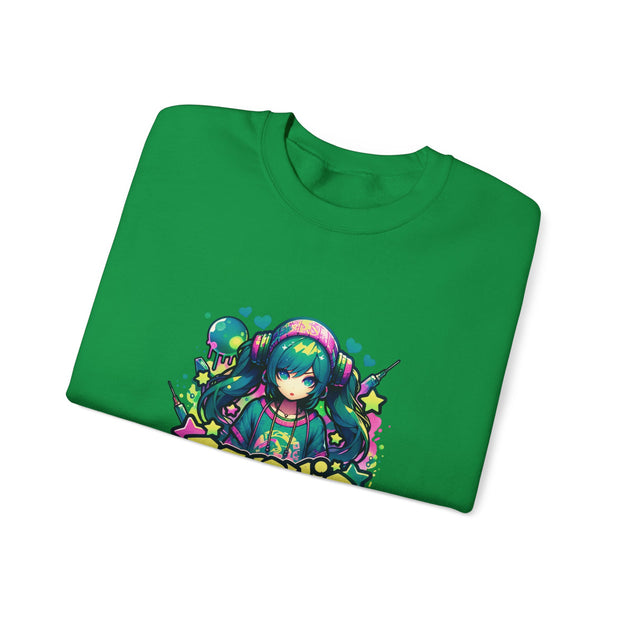 Graffiti Anime Girls Unisex Heavy Blend™ Crewneck Sweatshirt
