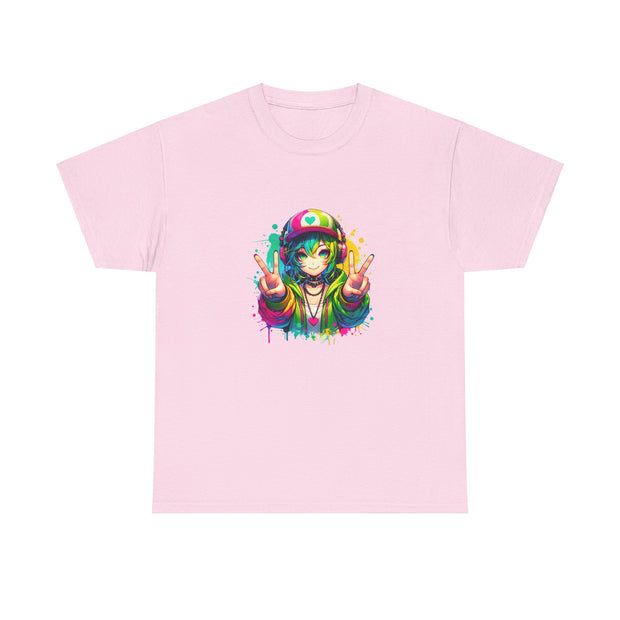 Graffiti Anime Girls Unisex Heavy Cotton Tee