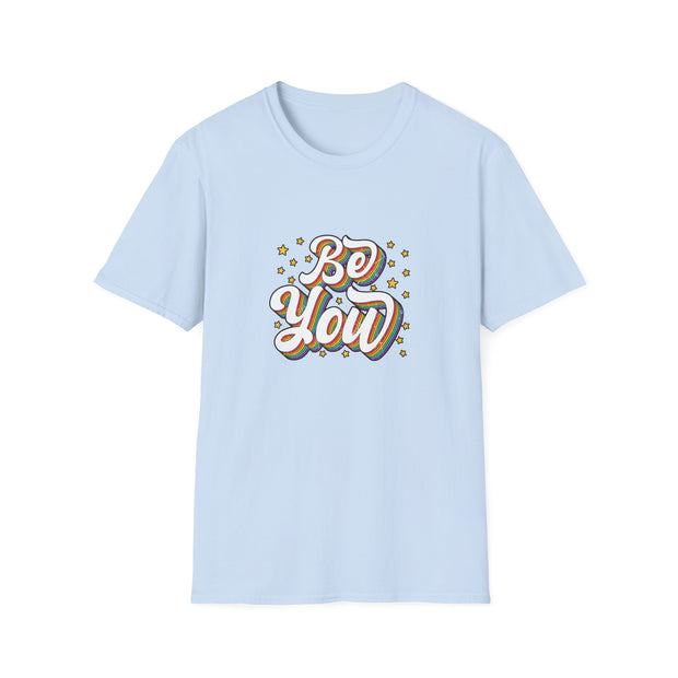 Retro Be You Pride Unisex Softstyle T-Shirt