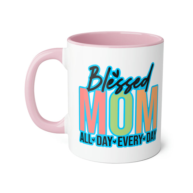 Blessed Mom Accent Mugs, 11oz