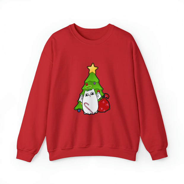 Christmas cat Unisex Heavy Blend™ Crewneck Sweatshirt