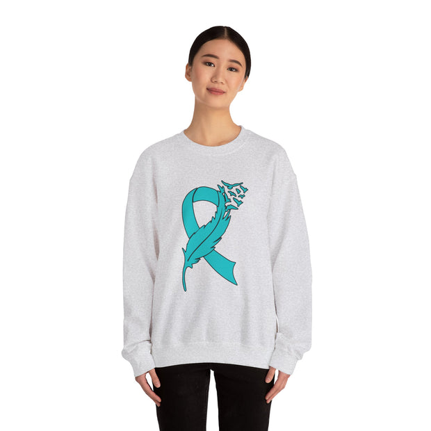 Teal Ribbon Unisex Heavy Blend™ Crewneck Sweatshirt