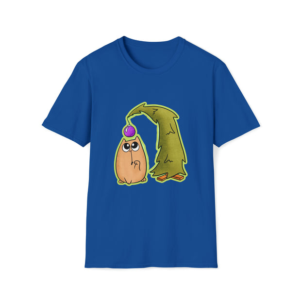 Christmas cat Unisex Softstyle T-Shirt
