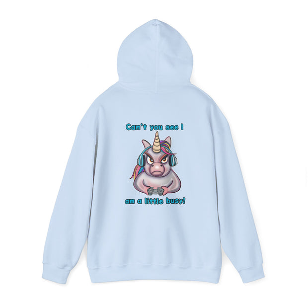 Busy Gaming Unicorn Unisex Heavy Blend™ Hooded Sweatshirt