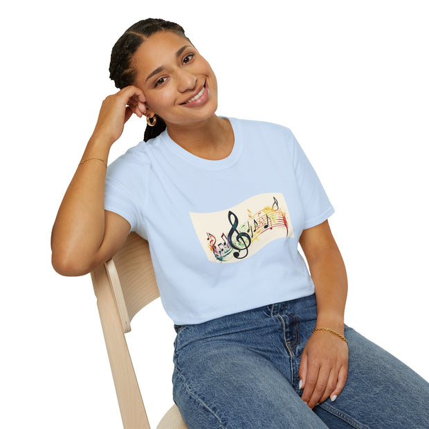 Musical Notes Unisex Softstyle T-Shirt