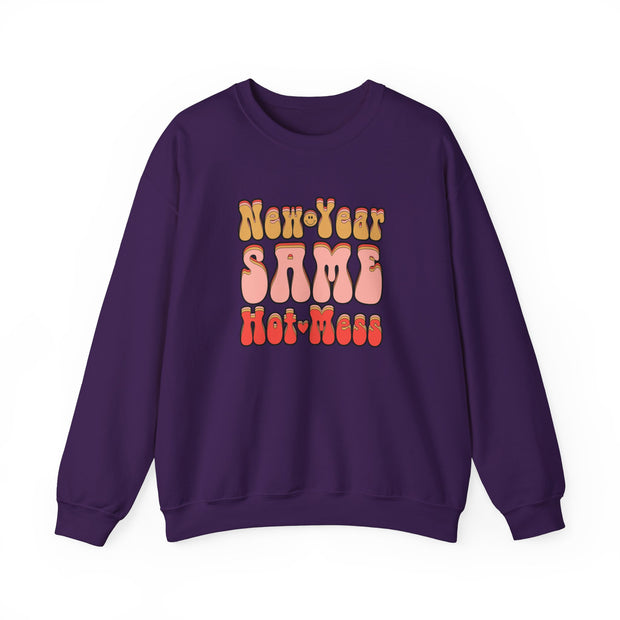 Same Hot Mess Unisex Heavy Blend™ Crewneck Sweatshirt