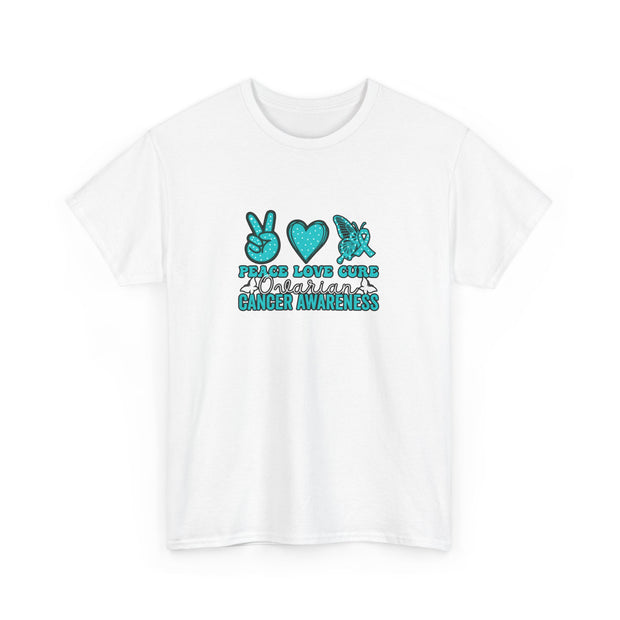 Peace Love Cure Unisex Heavy Cotton Tee