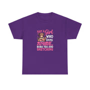 Anime, Boba, Sketching Unisex Heavy Cotton Tee