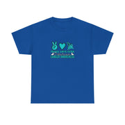 Peace Love Cure Unisex Heavy Cotton Tee