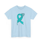Ovarian Cancer Unisex Heavy Cotton Tee