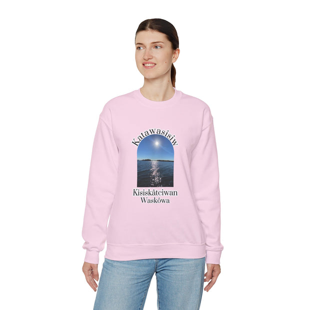Cree Saskatchewan Skies Unisex Heavy Blend™ Crewneck Sweatshirt