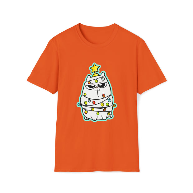 Christmas cat Unisex Softstyle T-Shirt
