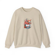 Tea Cup Flowers & Birds Unisex Heavy Blend™ Crewneck Sweatshirt